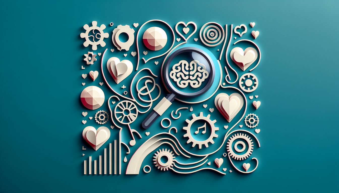 paper art illustration on teal background stylized silhouettes of five men for personality quiz match Why Don t We vibe