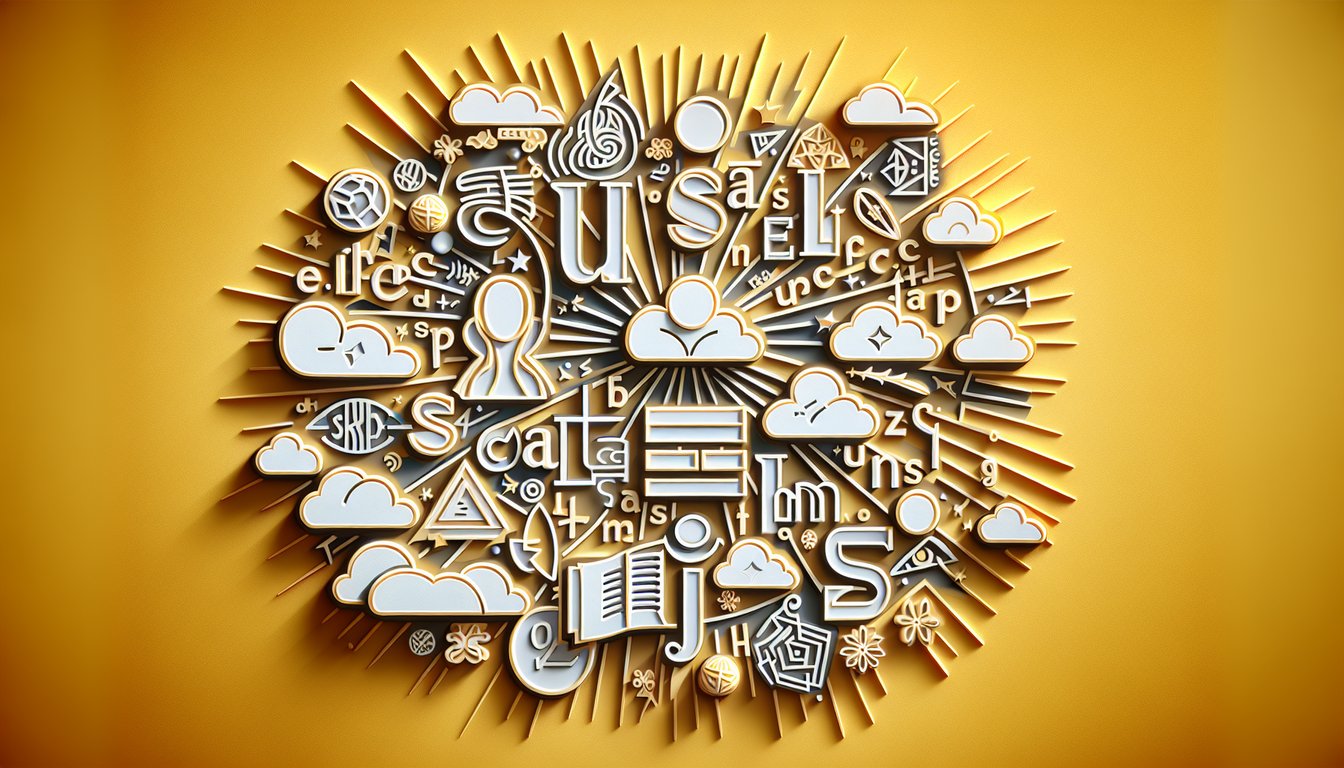 paper art style bold quiz header inviting users to test word stress skills on golden yellow background