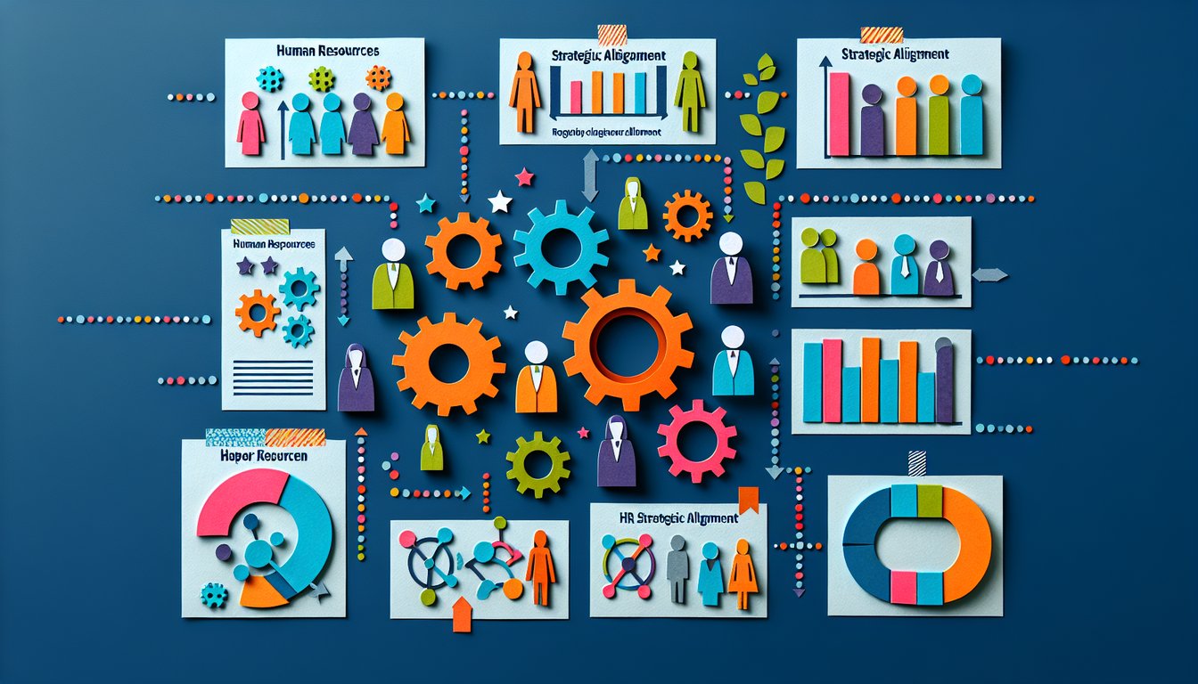 Colorful paper art depicting a fun HR Strategic Alignment Quiz.