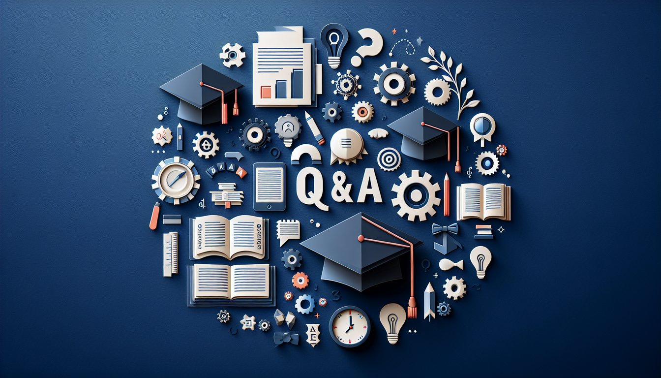 Colorful paper art promoting Schooled QA Challenge trivia for high school students.