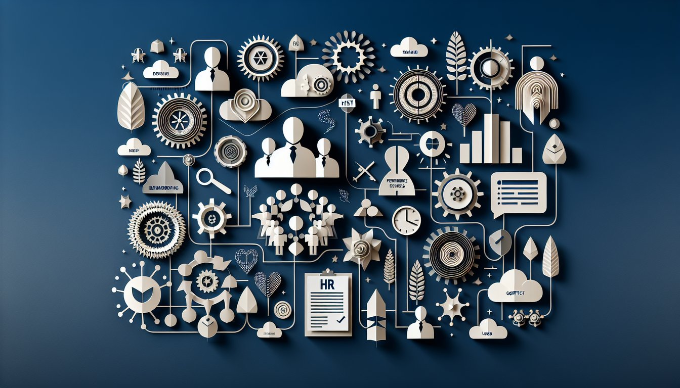 3D voxel art illustrating the HR Management in RST course
