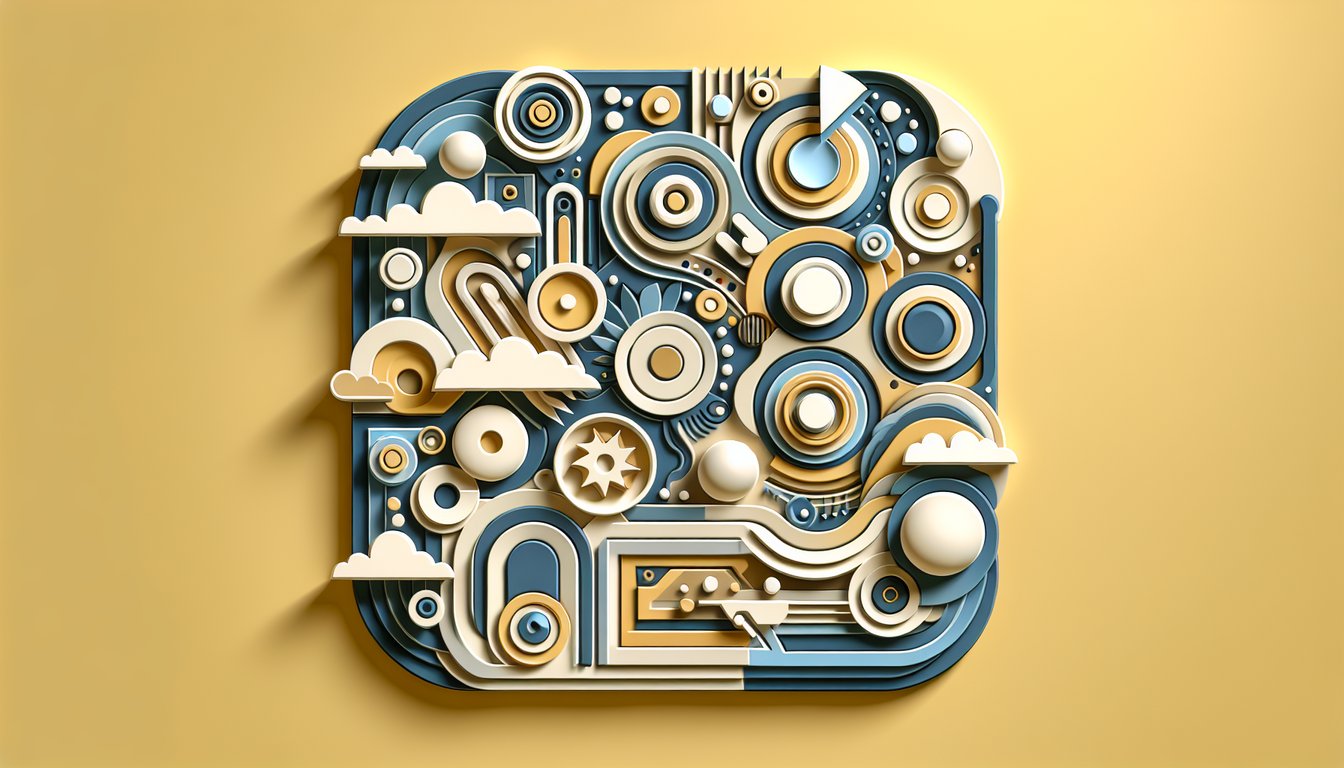 Paper art illustration shows abstract friendly faces speech bubbles on golden yellow background for approachability quiz