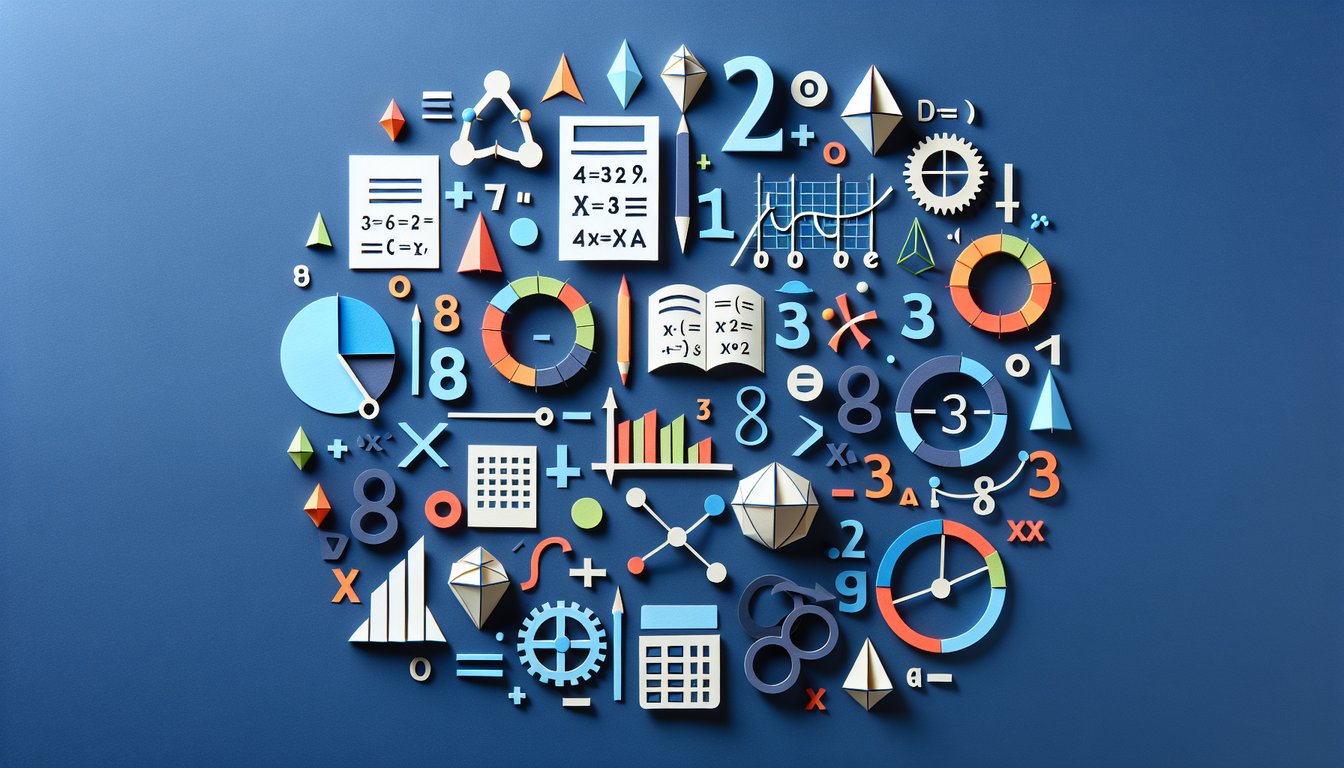 Colorful paper art promoting an Algebra 1 Chapters 3-4 Challenge quiz for high school students.