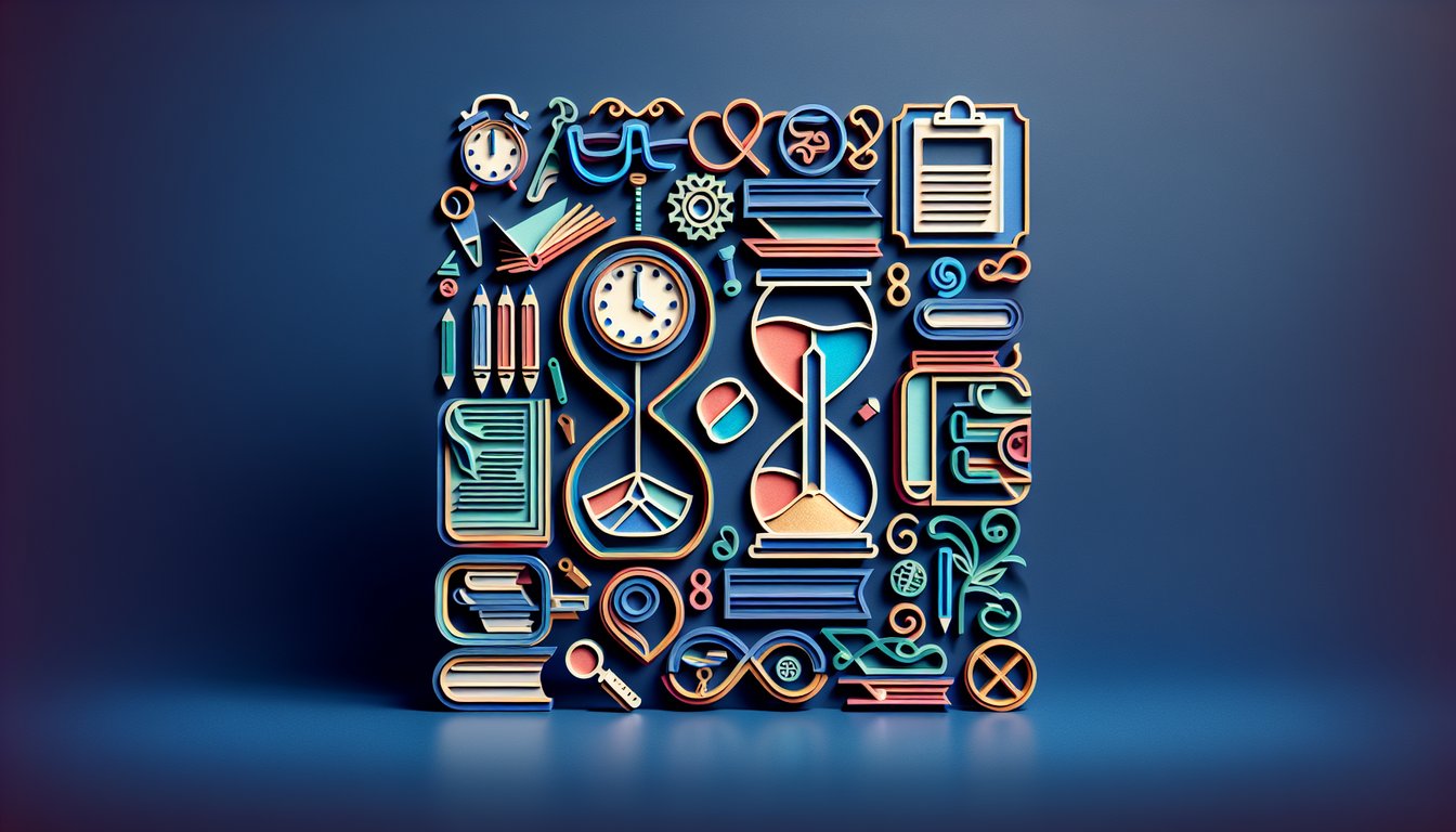 Paper art quiz with paper clouds and icons on dark blue background for present perfect continuous practice