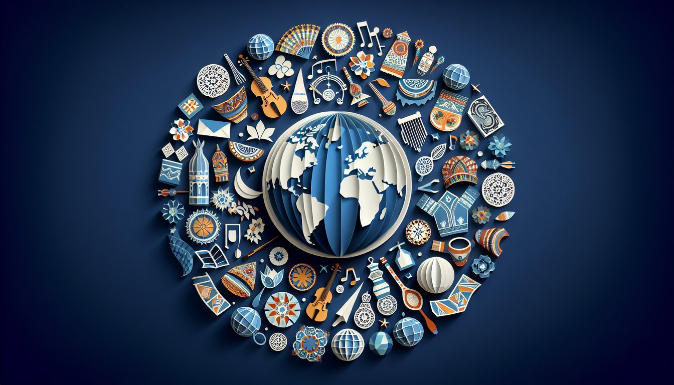 3D voxel art illustrating the Global Perspectives for Intercultural Learning course