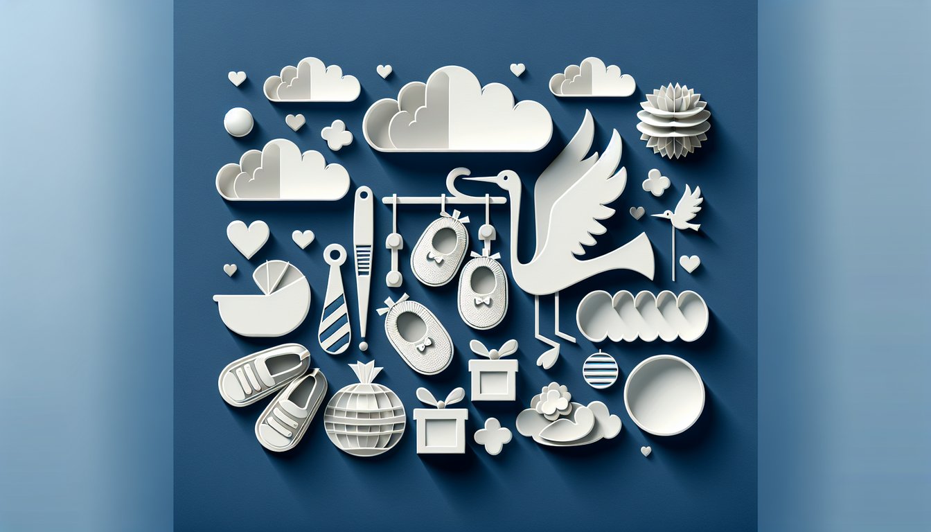 Paper art illustration for twins probability quiz on a dark blue background