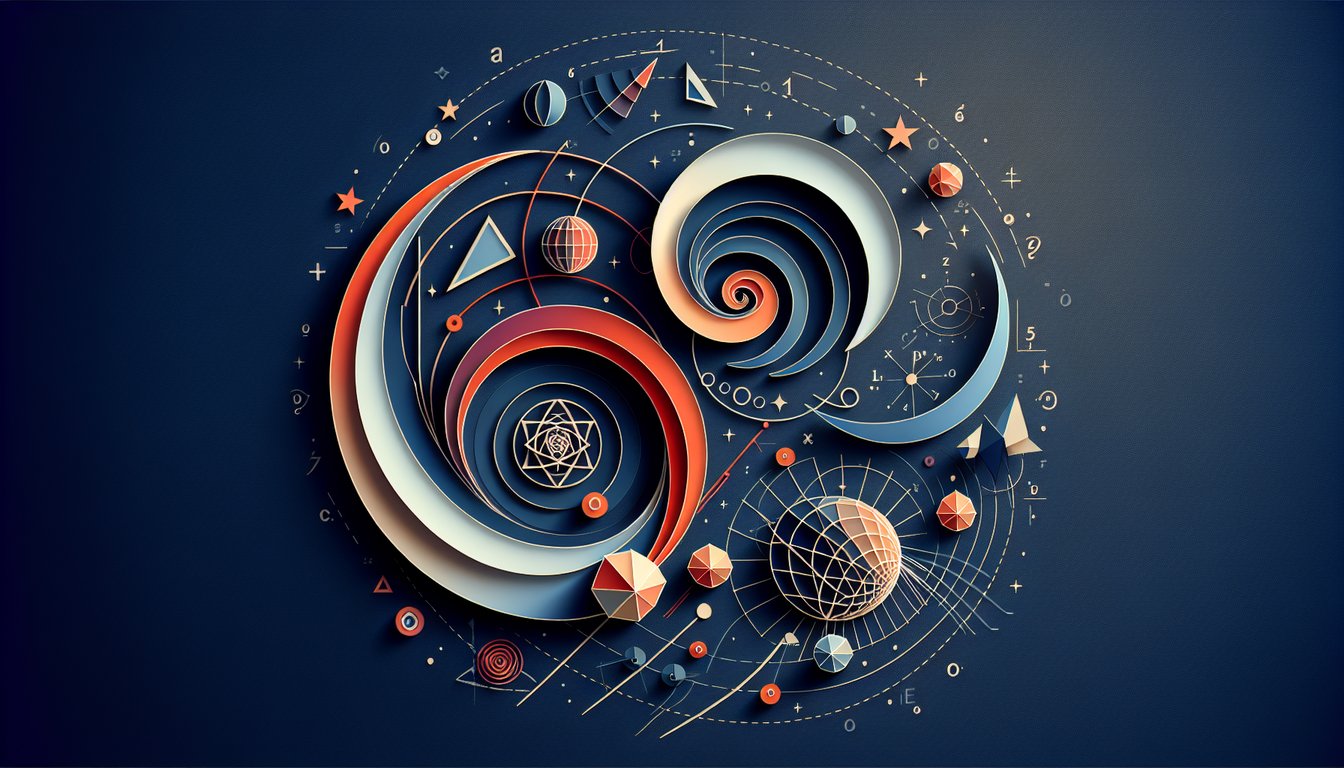 Paper art promoting Major Arc Mastery, a geometry practice quiz for high school students.