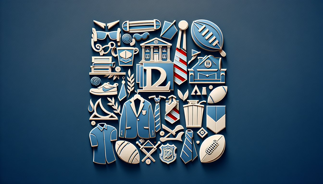 Paper art illustration for quiz on finding the right fraternity on a dark blue background