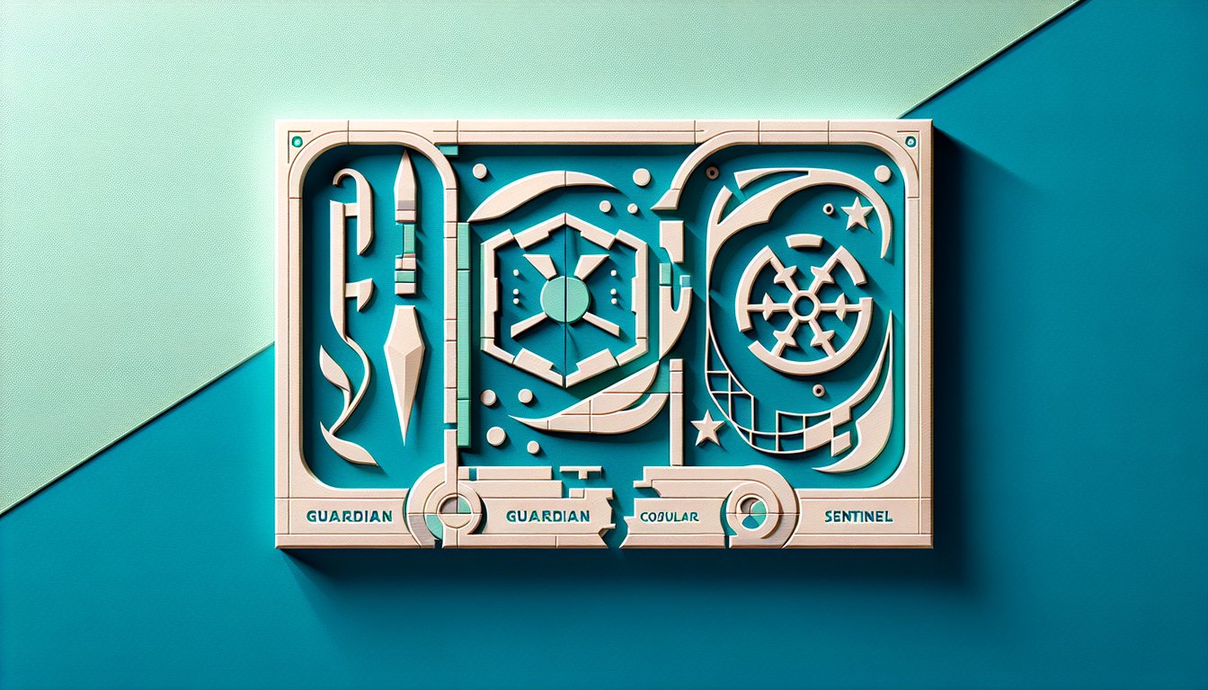 Paper art illustration for Jedi class and rank quiz on teal background