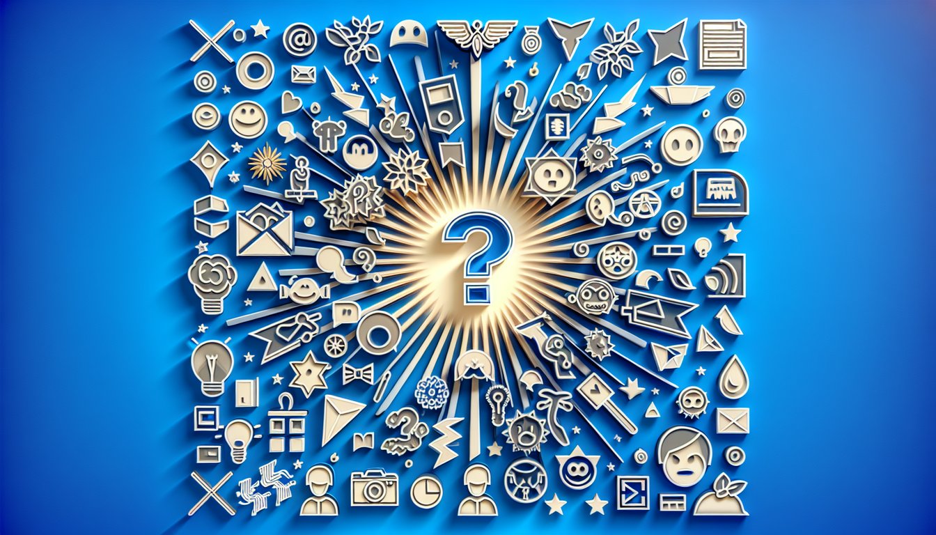Paper art quiz illustration testing meme knowledge on a sky blue background