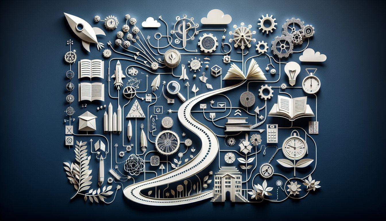 Paper art illustrating a trivia quiz for high school students on exam mastery