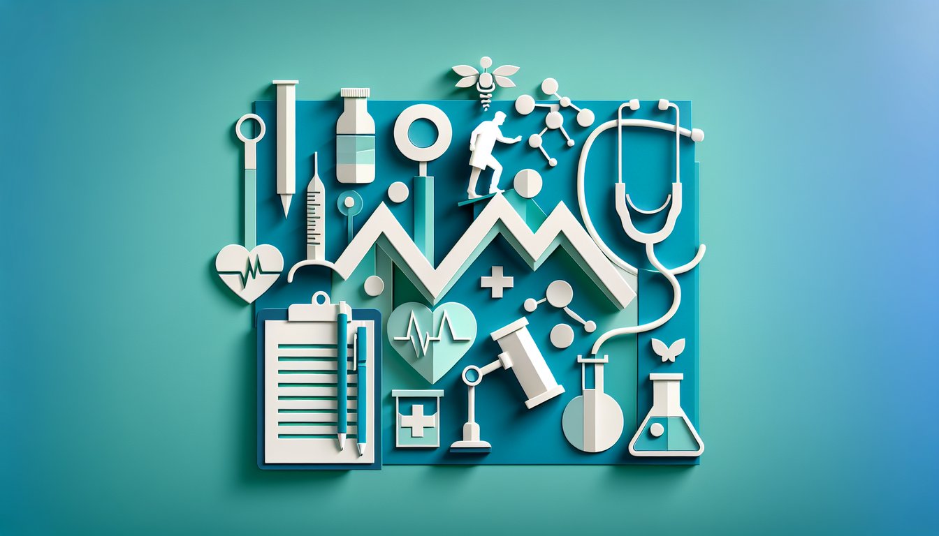 Paper art illustration promoting free CCMA practice test on a teal background