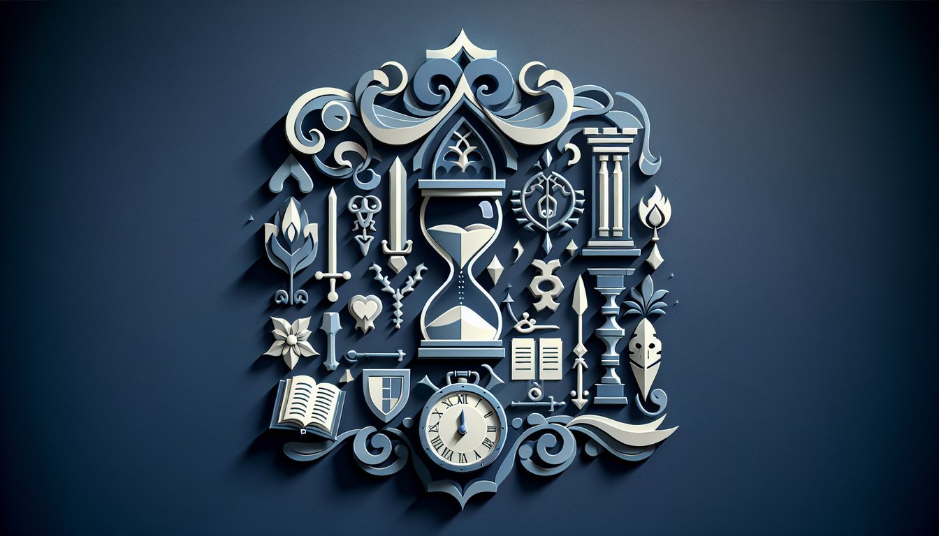 Paper art illustration of Berserk Golden Age characters on dark blue background for trivia quiz challenge