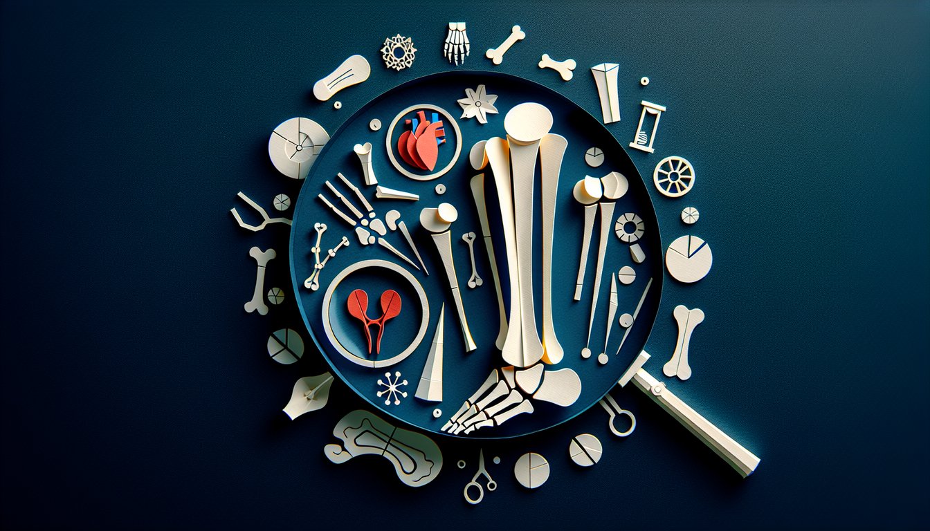 Colorful paper art promoting Tarsal Bone Bonanza, an anatomy trivia quiz for high school students.