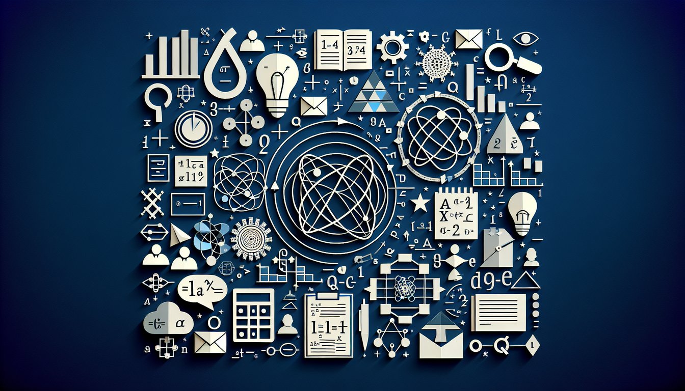 Paper art representing a trivia quiz on Logic and Proof Mastery for high school and college students.