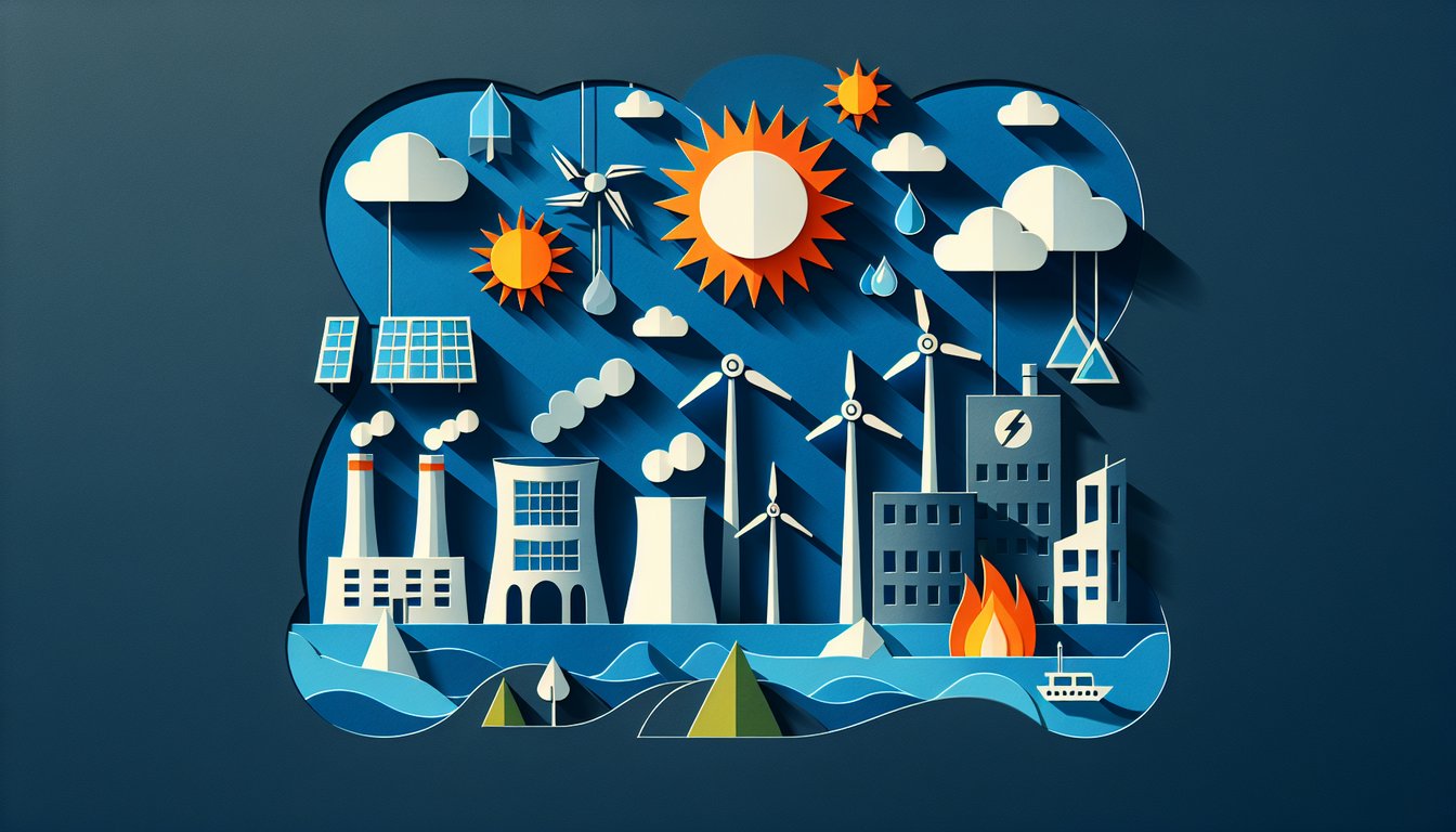 3D voxel art depicting Introduction to Energy Sources course content