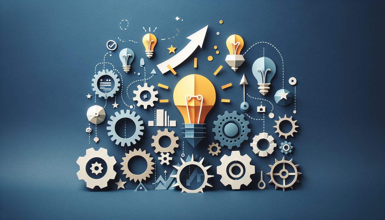 3D voxel art illustrating the concept of Product Innovation in a course format