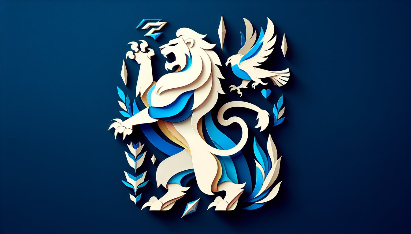 Paper art illustration for Voltron character personality quiz on dark blue background