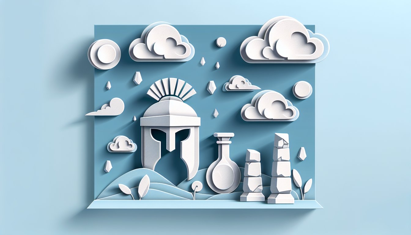 Paper art collage of Asterix characters on sky blue background inviting free trivia quiz on companion names.