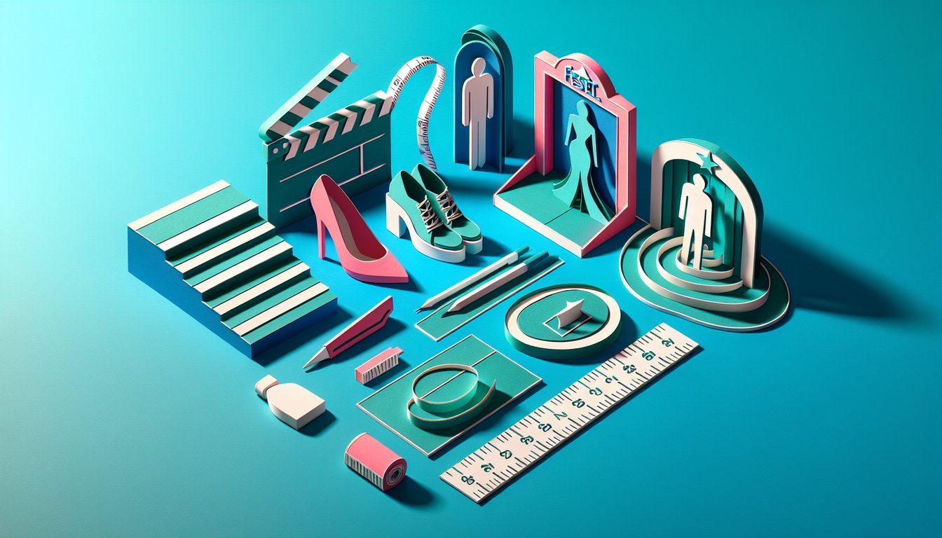 Paper art illustration for modeling potential quiz on teal background