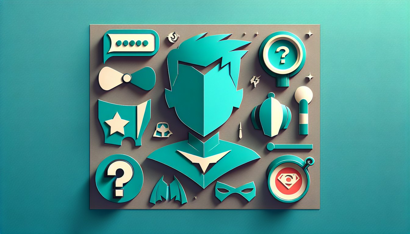 Paper art illustration of Raven and Robin with Teen Titans trivia icons and quiz text on a teal background.