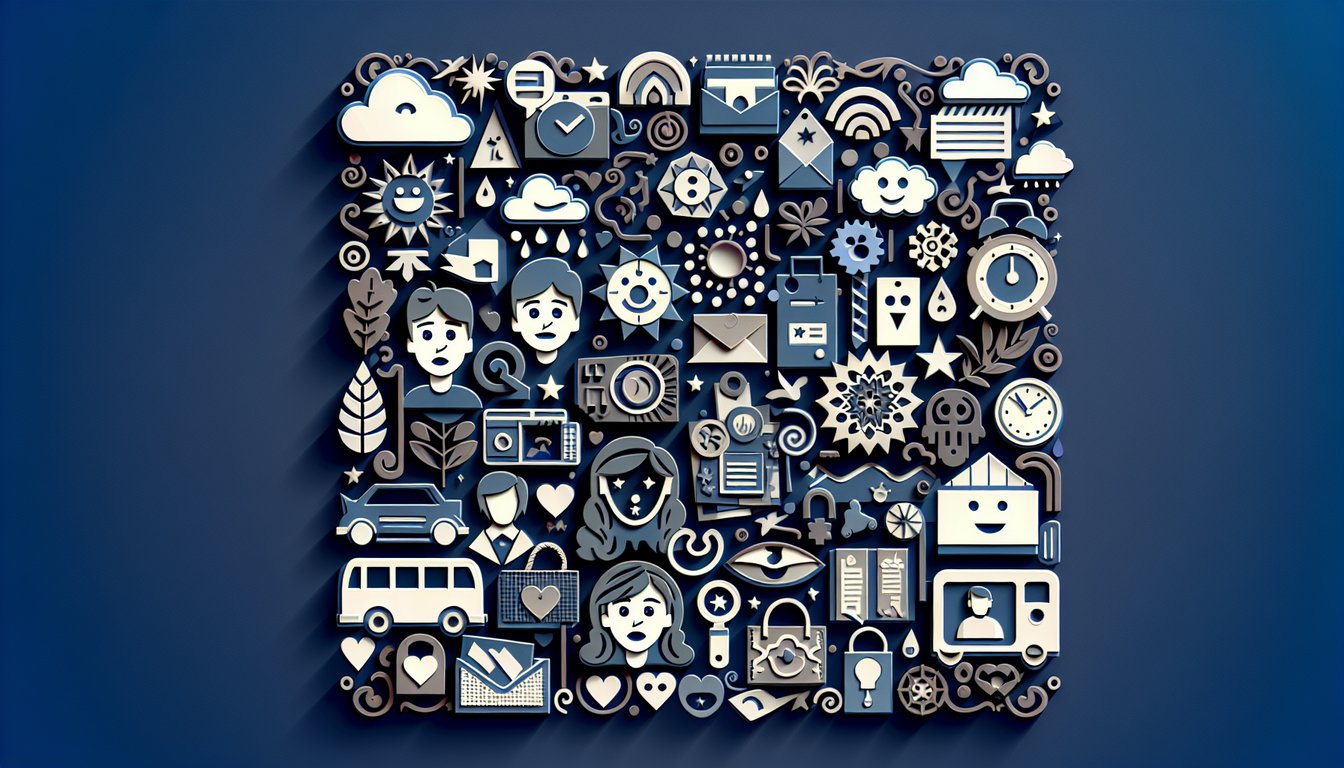 Paper art illustration for a personality quiz on dark blue background to find your You character match