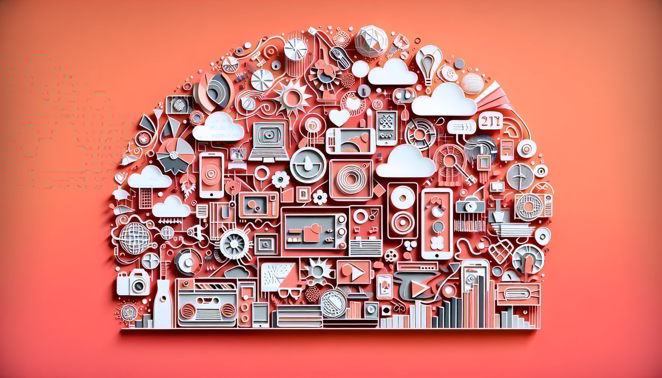 Paper art quiz illustration on coral background showing bold text test your pop culture prowess free 21st century quiz
