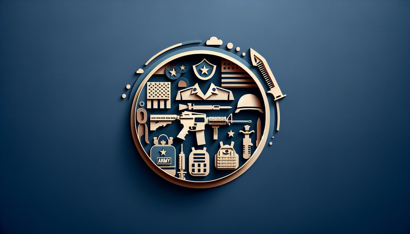 Paper art illustration shows layered cutouts of an army soldier and a marine on a dark blue background for a quiz.