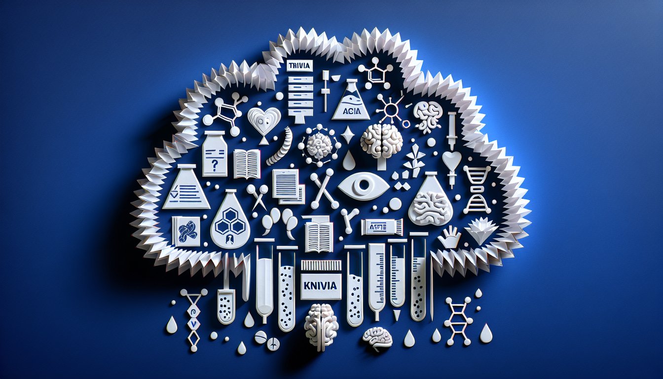 Colorful paper art illustrating a GLP-1 Agonist Knowledge Quiz theme