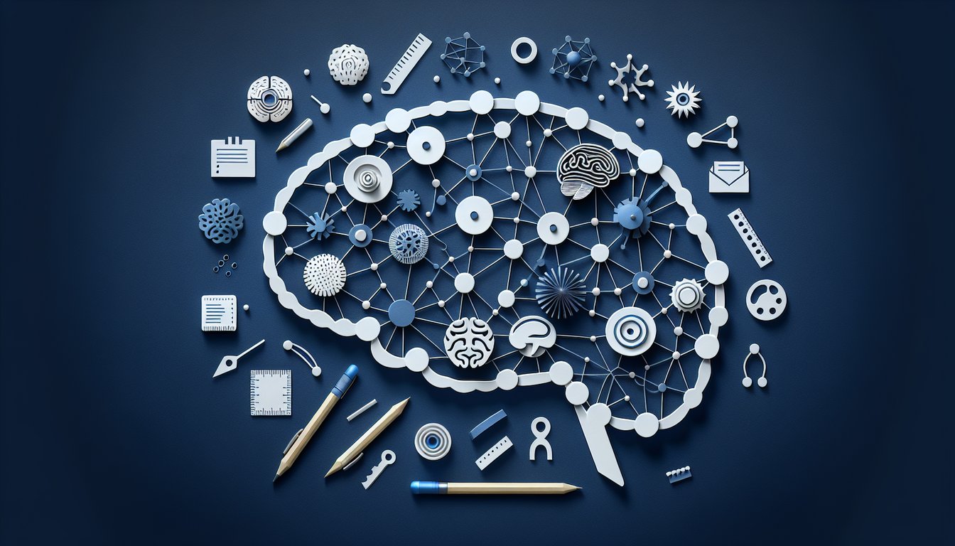 3D voxel art showcasing the Applied Neuroscience course content