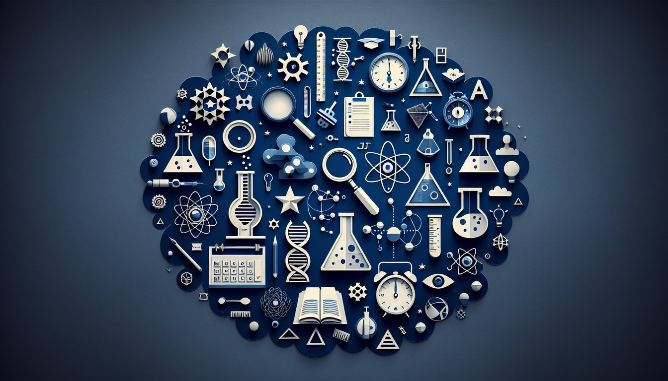 Paper art illustrating a trivia quiz titled Unlocking Lifes Secrets for high school science students.