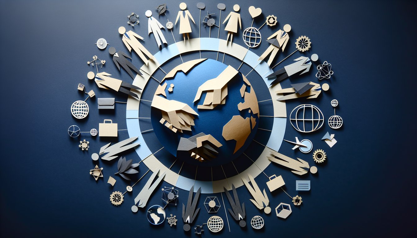 3D voxel art representing International Collaborations for Global Impact course