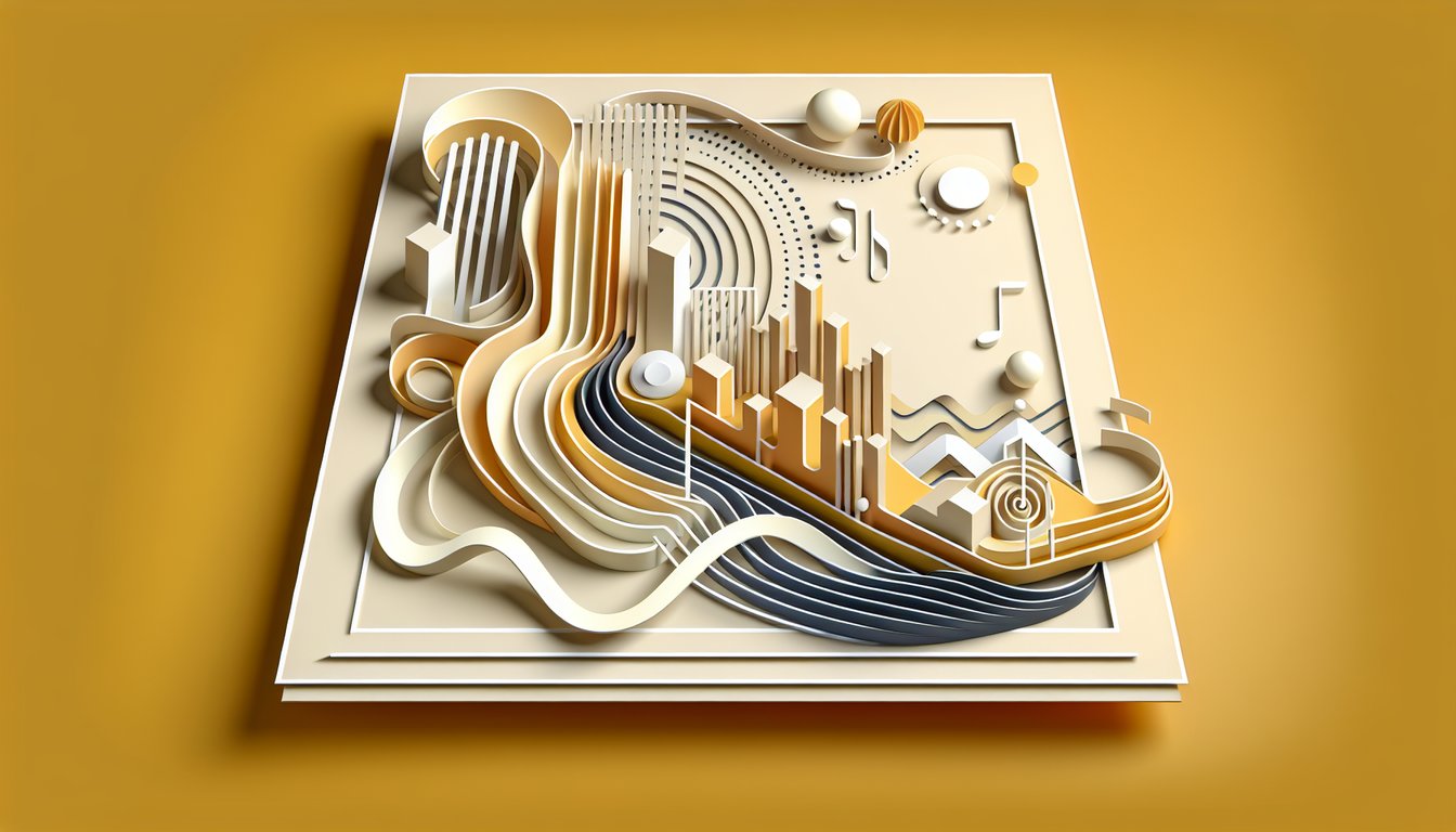 Paper art illustration for personality quiz uncovering strengths and talents on golden yellow background
