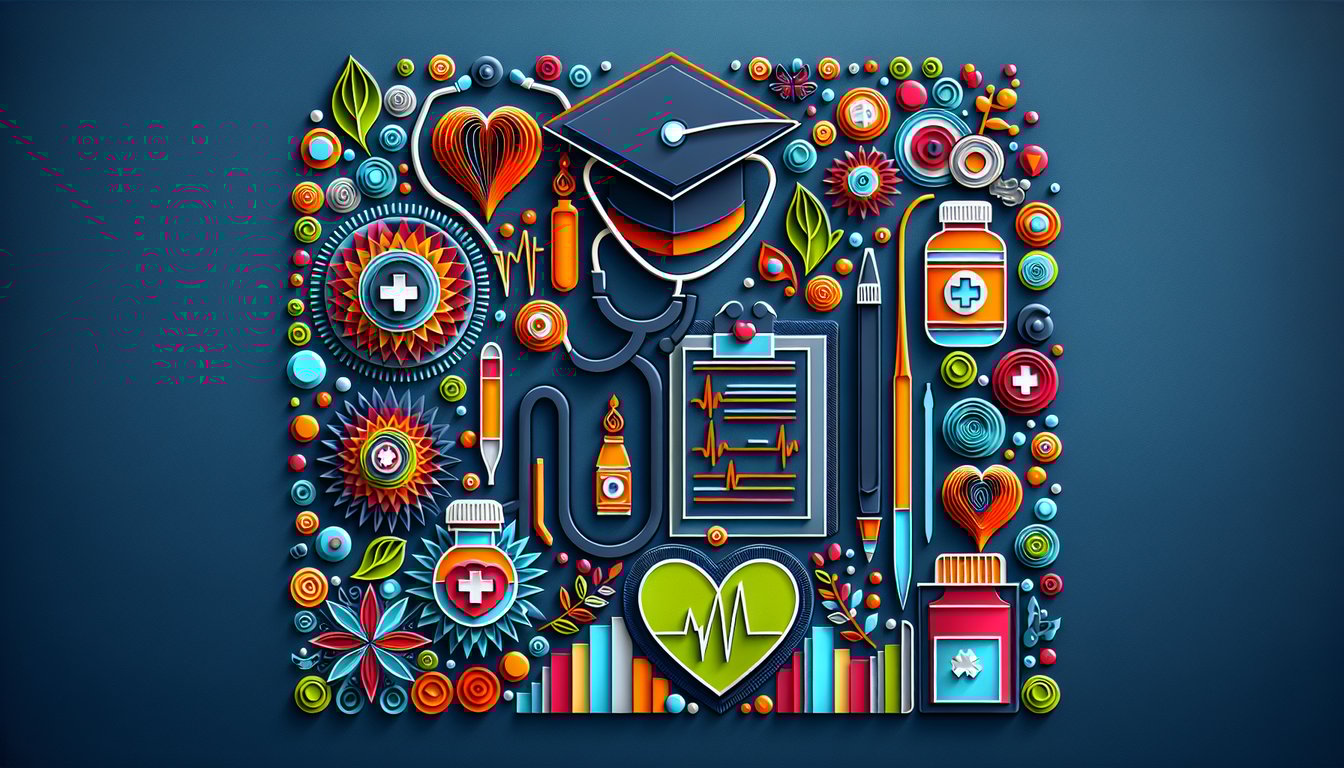 Paper art representing a trivia quiz for aspiring medical assistants to test their skills.