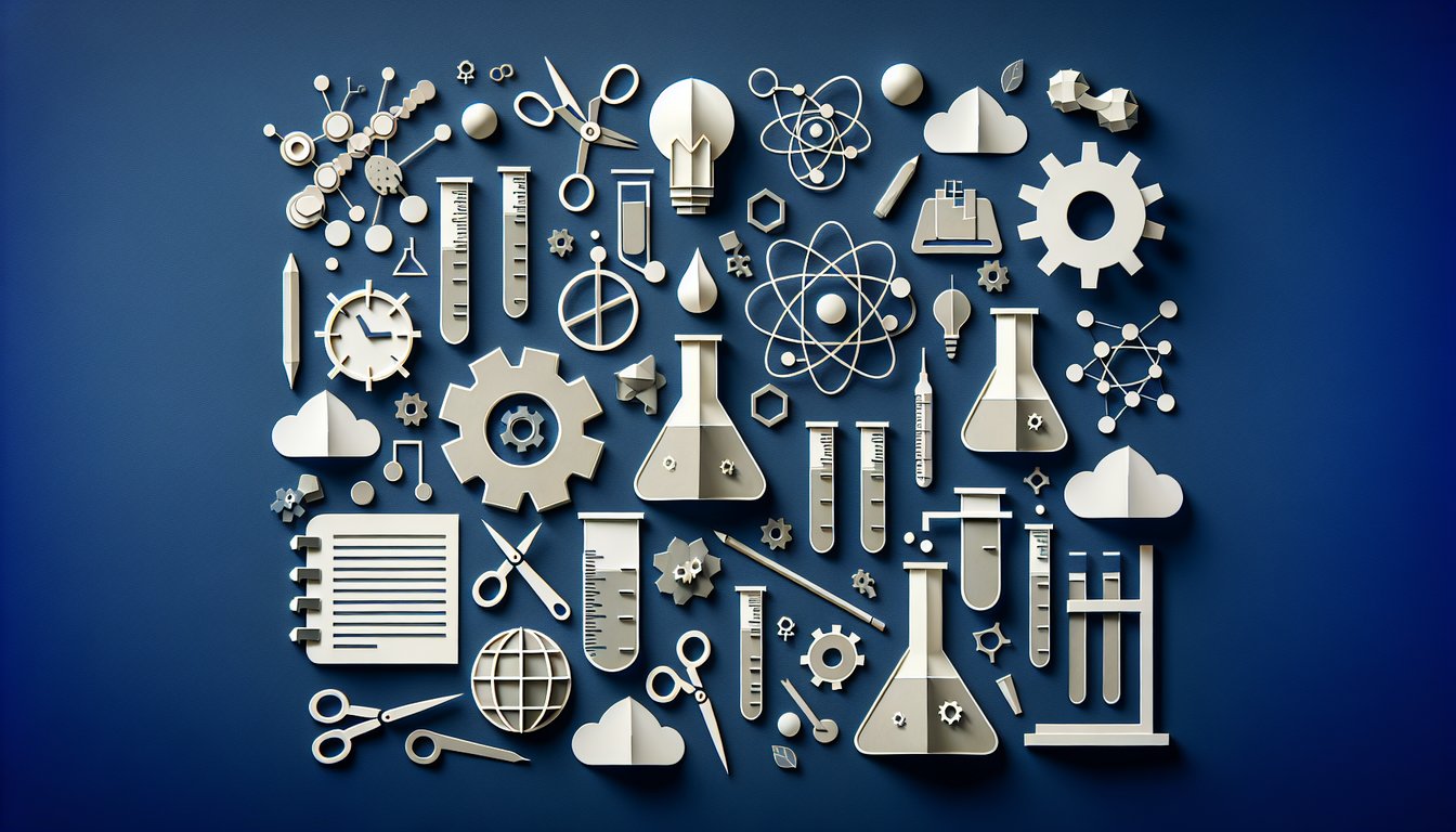 Colorful paper art promoting Method Mania FRQs, a science trivia quiz for high school students.