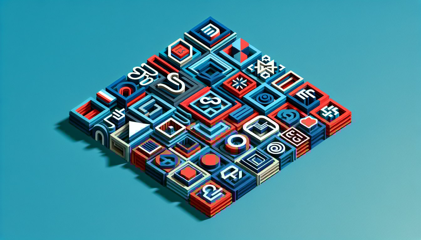 Paper art illustration of red brand logos and tricky blue logos on teal background for free brand logos quiz challenge