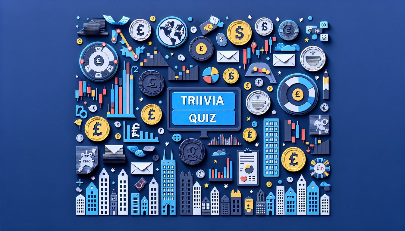 Colorful paper art representing a trivia quiz on UK Finance News
