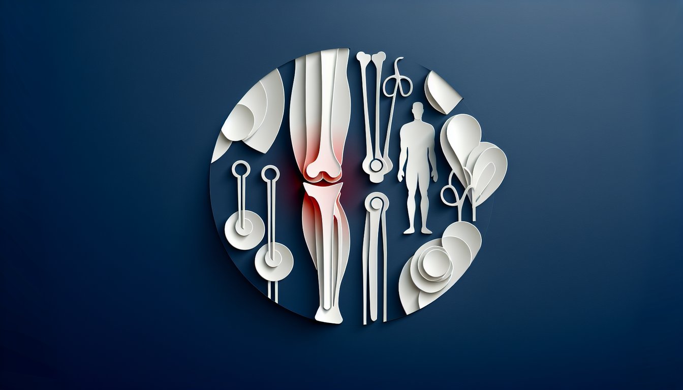 3D voxel art illustrating concepts from the Adult Reconstruction - Hip and Knee course