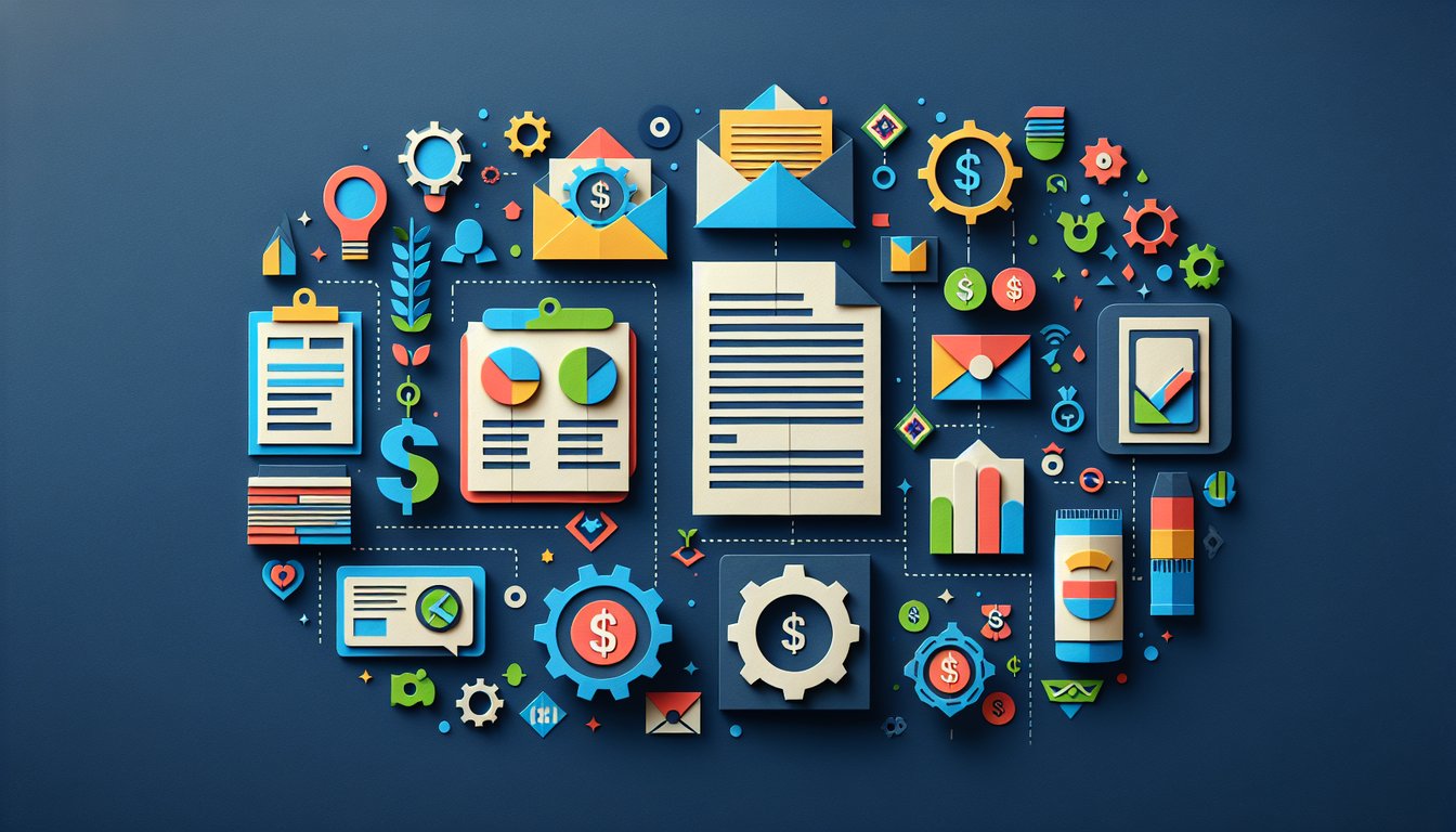Colorful paper art illustrating a quiz on Grants Management Knowledge Test