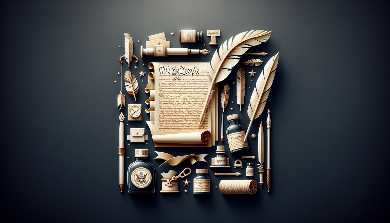 3D voxel art representation of the course titled The US Constitution II