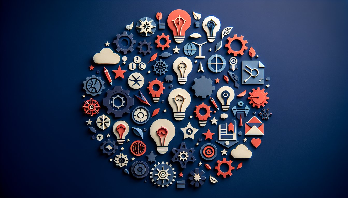 Colorful paper art promoting Entrepreneurship Essentials Quiz for high school and college students.