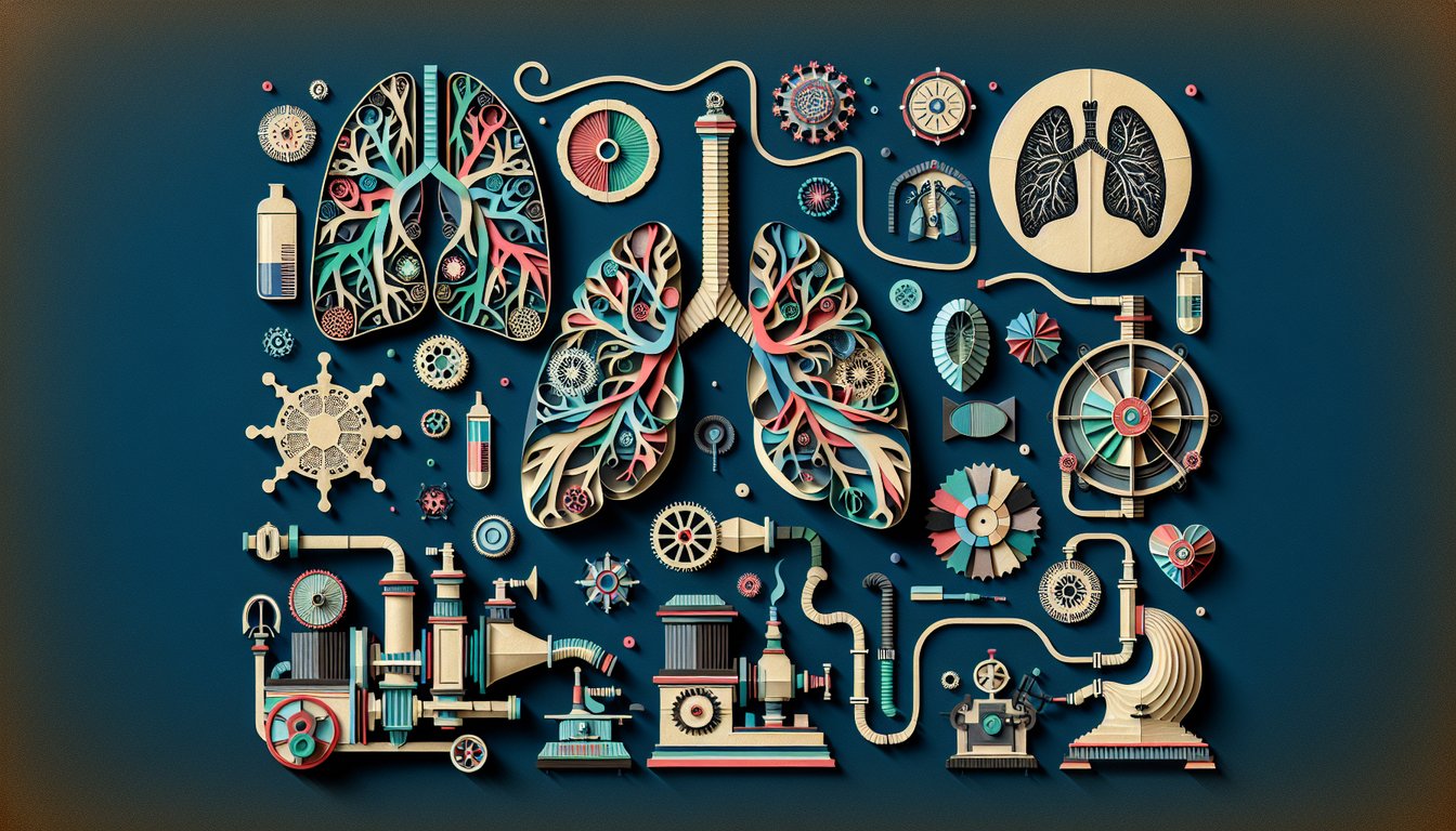 Colorful paper art promoting a Respiratory Therapy History Quiz.
