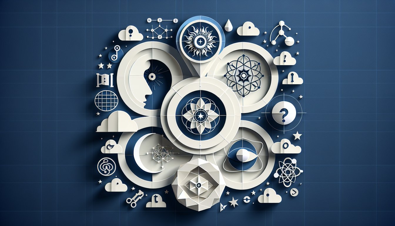 3D voxel art illustrating the concept of Metaphysics course