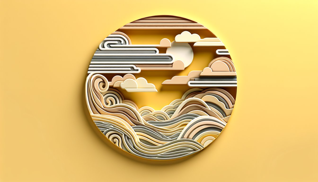 Paper art illustration of August Wilson quiz with stylized portrait text and theatre symbols on golden yellow background.