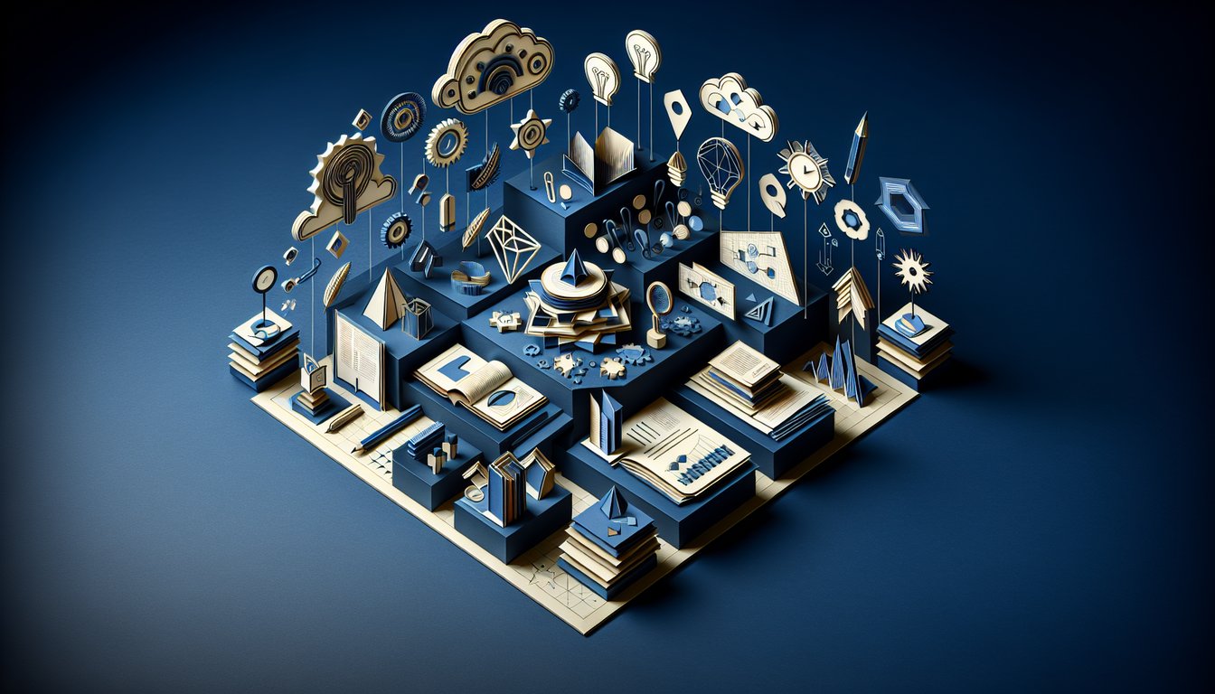 Paper art depicting the dynamic Double Dose Dominance quiz for high school students.