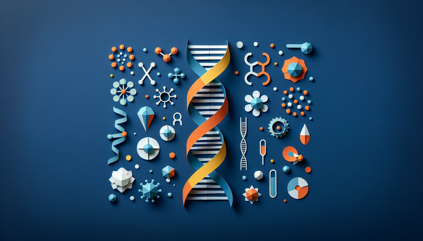 Paper art promoting a biology-themed trivia quiz on RNA concepts for students.