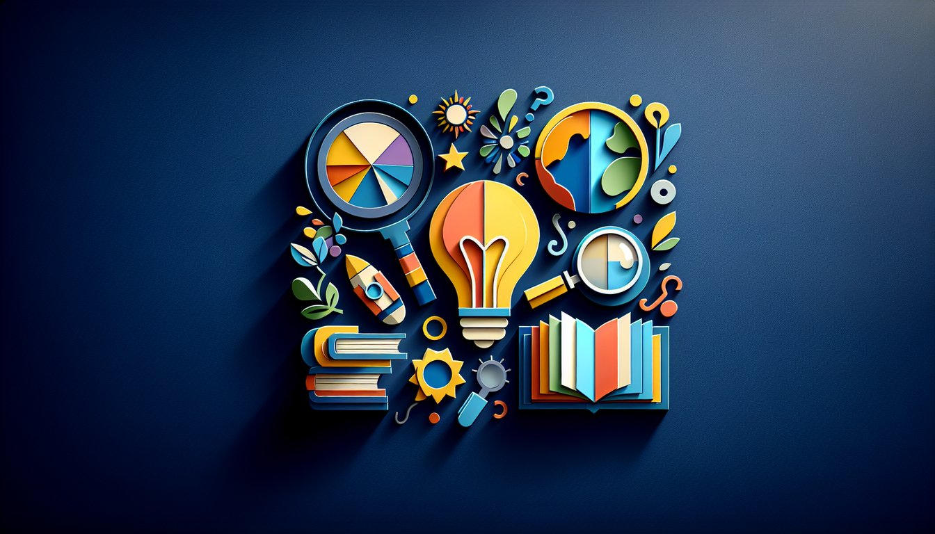 Paper cutout faces and icons on dark blue background symbolizing a fun personality quiz revealing social stereotypes
