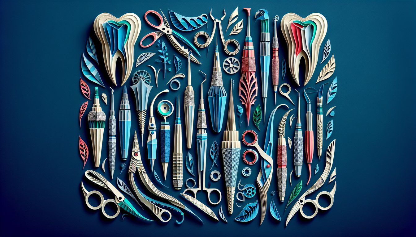 Colorful paper art representing an Endodontic Instrument Retrieval Quiz.