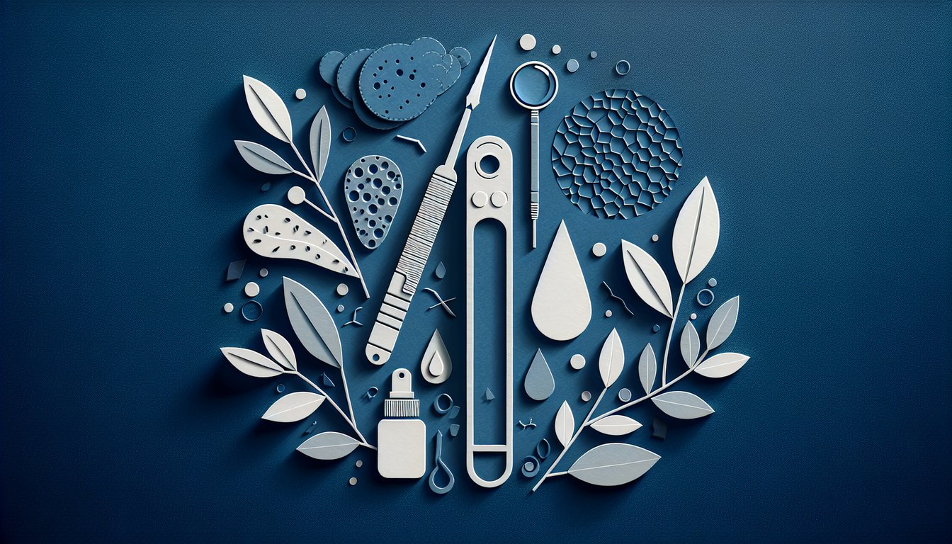 Colorful paper art promoting Acne Specialist Certification Quiz