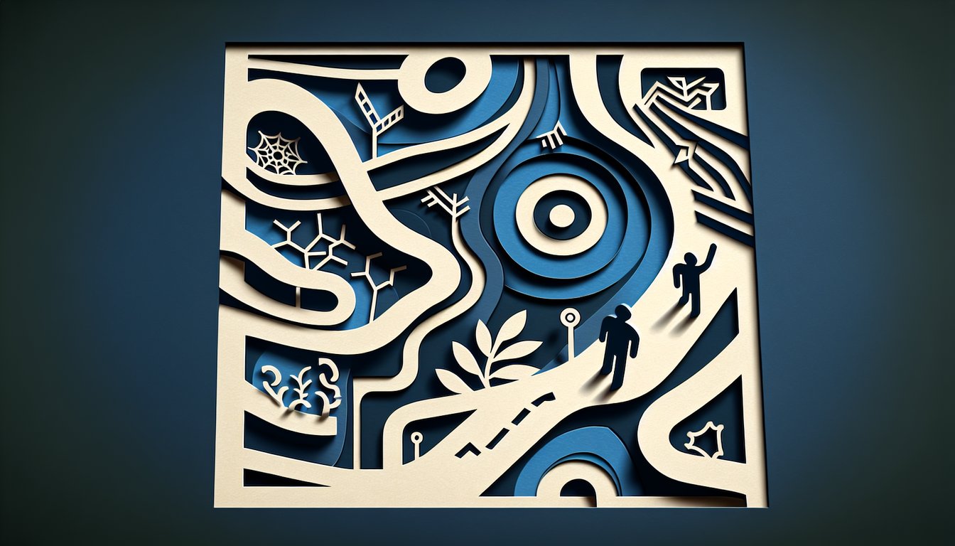 Paper art illustration of All Of Us Are Dead quiz title with stylized survivor characters on dark blue background